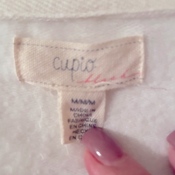 White half sipped sweatshirt lightweight - Picture 3 of 3